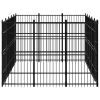 Outdoor Dog Kennel Steel 148.8 ftÂ¬â‰¤