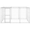 Outdoor Dog Kennel Galvanized Steel with Roof 78.1 ftÂ¬â‰¤