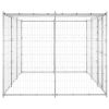 Outdoor Dog Kennel Galvanized Steel with Roof 78.1 ftÂ¬â‰¤