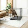 Double-Door Foldable Metal Wire Dog Crate with Divider and Tray, X-Large, 42"