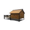 Outdoor Large Wooden Cabin House Style Wooden Dog Kennel with Porch