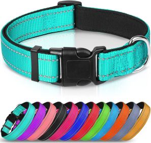 Reflective Dog Collar; Soft Neoprene Padded Breathable Nylon Pet Collar Adjustable for Medium Dogs (Color: purple, size: Small (Pack of 1))