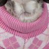 Argyle Style Ribbed Fashion Pet Sweater