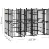 Outdoor Dog Kennel Steel 59.5 ftÂ¬â‰¤