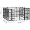 Outdoor Dog Kennel Steel 158.8 ftÂ¬â‰¤